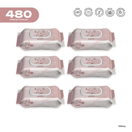 Pack x 6 Pañitos Húmedos Disney Minnie Niña