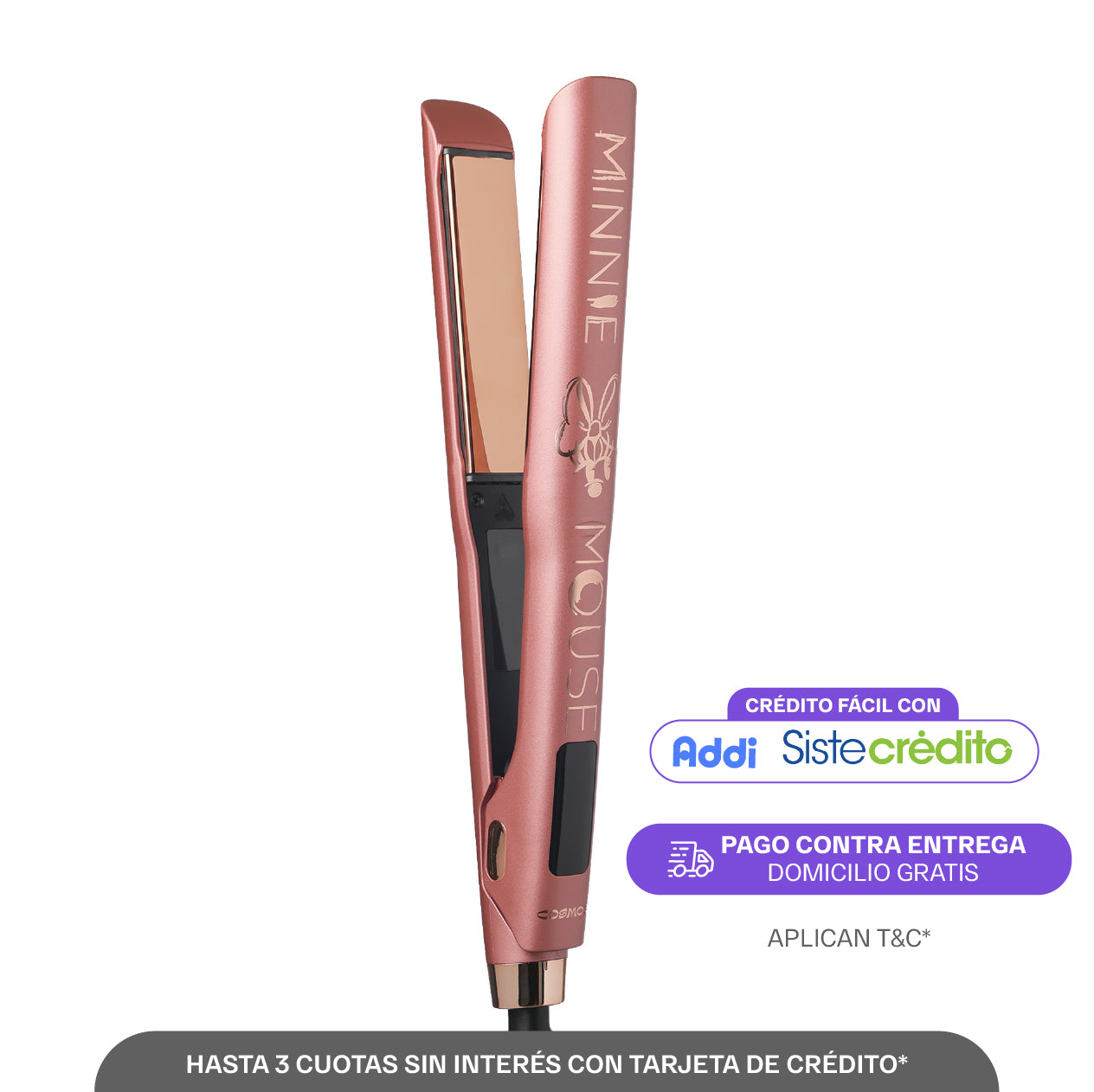 Plancha Profesional Cosmos Disney Rosette Minnie